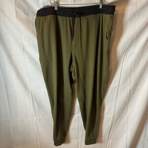 Alpine Design Green and Black Joggers with Elastic Waistband